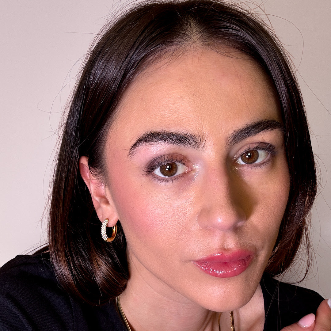 Orecchini Zirconia Hoops Bold - Medi