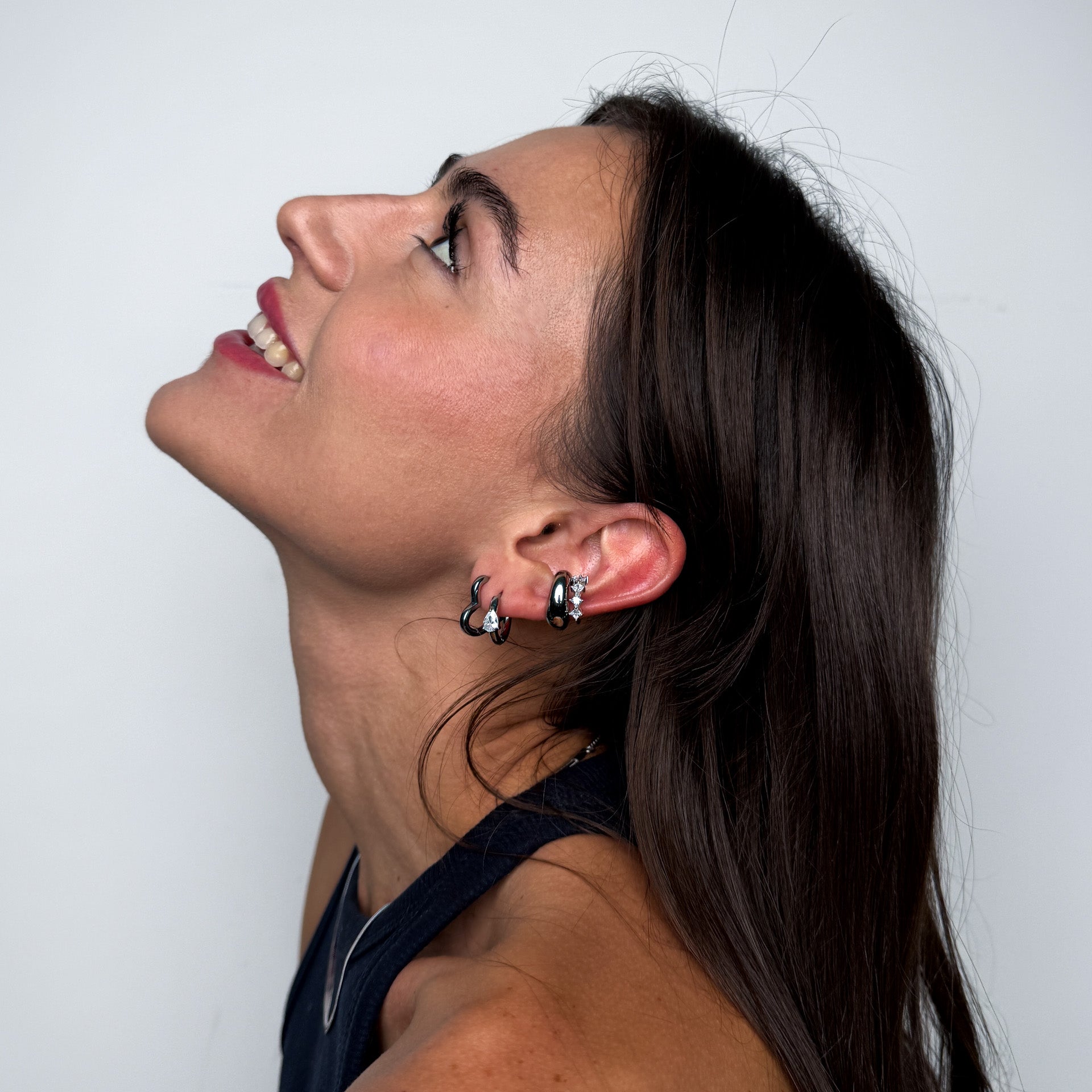 Set Cuori Hoops - Zirconia Hoops