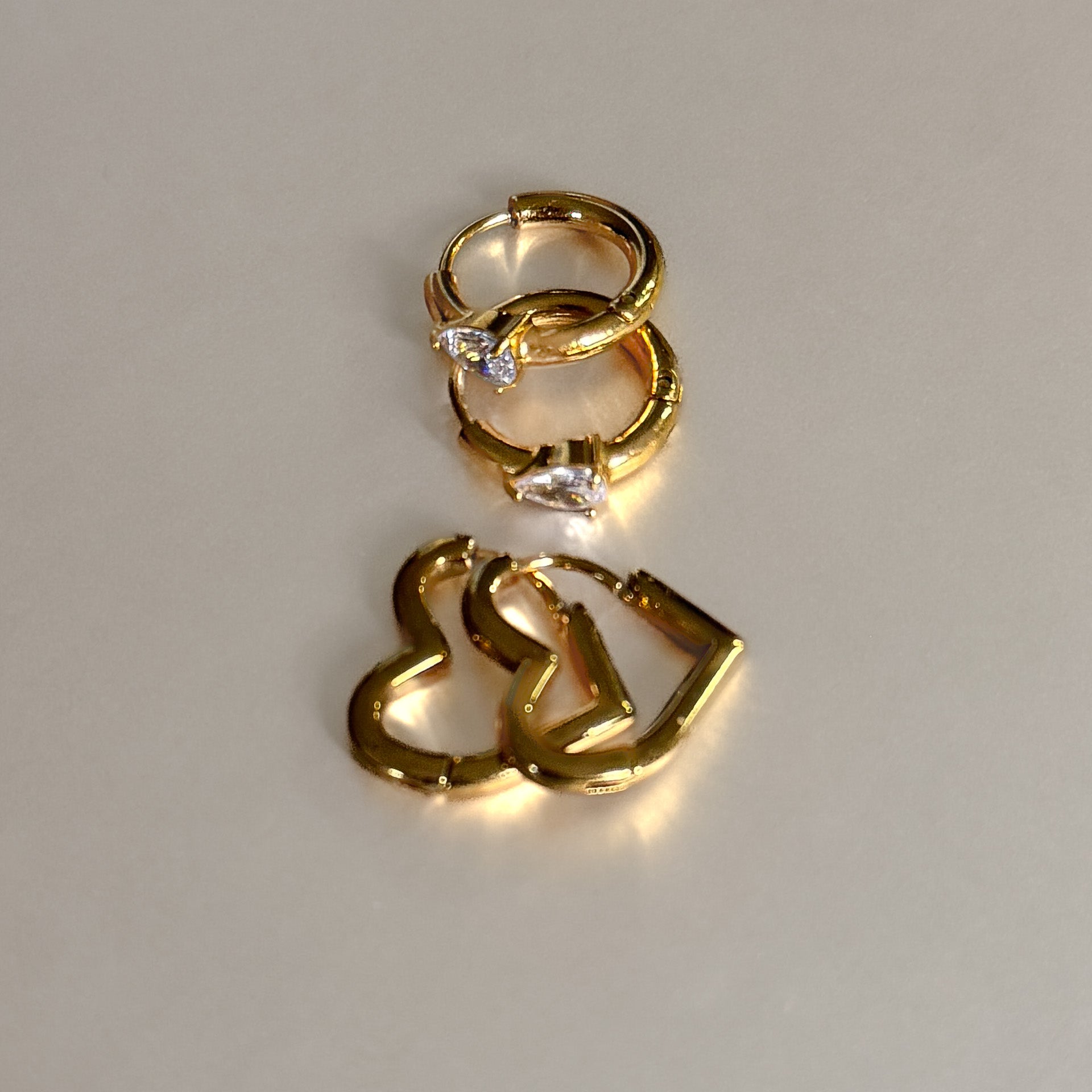 Set Cuori Hoops - Zirconia Hoops