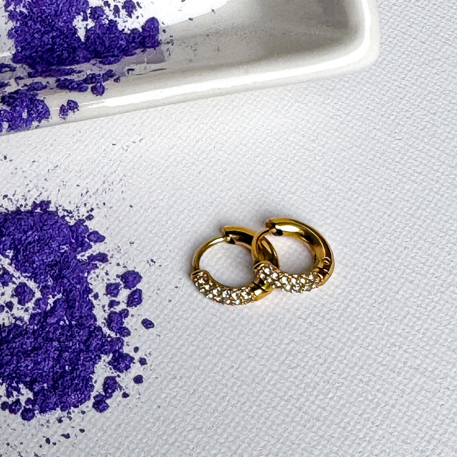 Zirconia Mini Hoops Bold